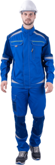 Куртка мужская ТУРБО SAFETY от механических воздействий и ОПЗ, серый/темно-серый, 33%ХБ 67%ПЭ, 245 г/м²